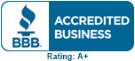 BBB Accredited Business A+ Rating